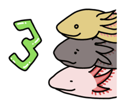 Daily life of Axolotl sticker #181403