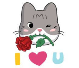 Meow The Tabby Cat By Dira Gana Sticker 182310