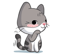 Meow The Tabby Cat By Dira Gana Sticker 182312