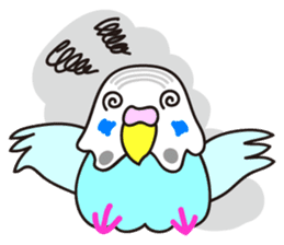Cute Bluenee of the budgie bird sticker #183418