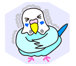 Cute Bluenee of the budgie bird sticker #183431