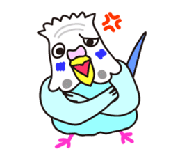 Cute Bluenee of the budgie bird sticker #183445