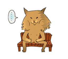 Brown fat cat & Baby polar bear sticker #184169