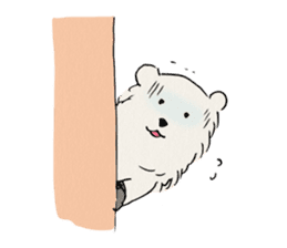 Brown fat cat & Baby polar bear sticker #184177