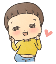 Mushroom hair child of 3-year-olds sticker #184545