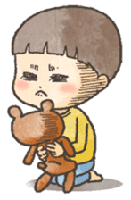 Mushroom hair child of 3-year-olds sticker #184548