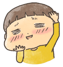 Mushroom hair child of 3-year-olds sticker #184550