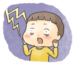 Mushroom hair child of 3-year-olds sticker #184552