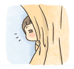 Mushroom hair child of 3-year-olds sticker #184557