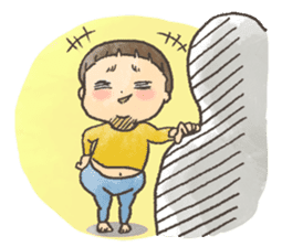 Mushroom hair child of 3-year-olds sticker #184559