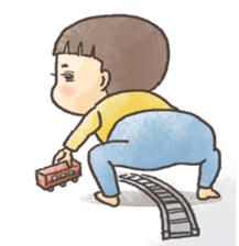 Mushroom hair child of 3-year-olds sticker #184560