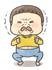 Mushroom hair child of 3-year-olds sticker #184564