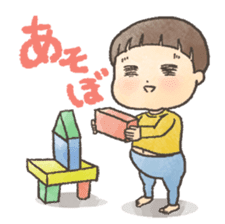 Mushroom hair child of 3-year-olds sticker #184568