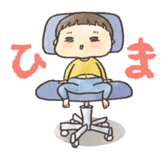 Mushroom hair child of 3-year-olds sticker #184571