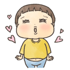 Mushroom hair child of 3-year-olds sticker #184578