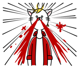 "Cat River Boy"; the feeble cat man. sticker #184987