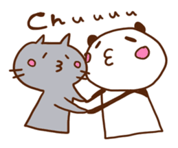 Panda, Cat and Bobbed Hair Style Girl sticker #185266