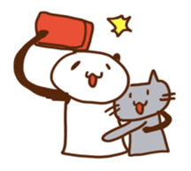 Panda, Cat and Bobbed Hair Style Girl sticker #185270