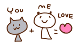 Panda, Cat and Bobbed Hair Style Girl sticker #185272