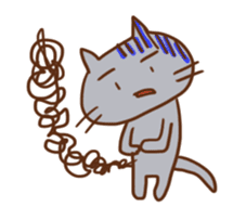 Panda, Cat and Bobbed Hair Style Girl sticker #185279