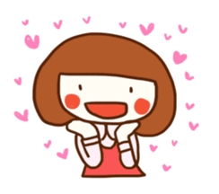 Panda, Cat and Bobbed Hair Style Girl sticker #185282