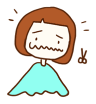 Panda, Cat and Bobbed Hair Style Girl sticker #185284