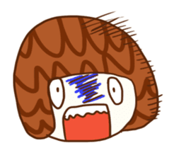 Panda, Cat and Bobbed Hair Style Girl sticker #185285