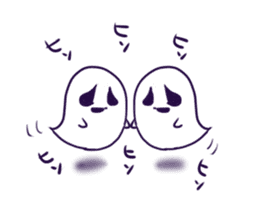 A girl's name is FUKASHI and ghost. sticker #185724