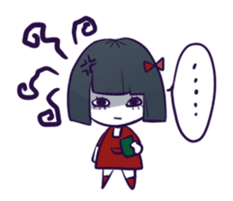 A girl's name is FUKASHI and ghost. sticker #185728