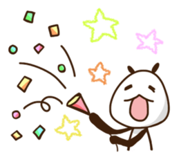 Elongated panda sticker #185990