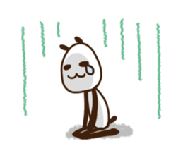 Elongated panda sticker #185993