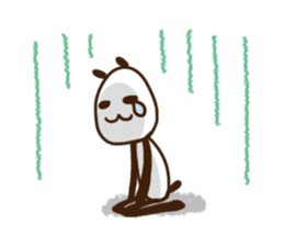 Elongated panda sticker #185993