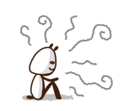 Elongated panda sticker #185998