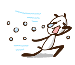 Elongated panda sticker #185999