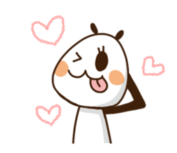 Elongated panda sticker #186000