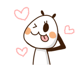 Elongated panda sticker #186000