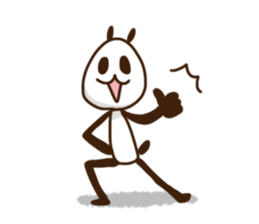 Elongated panda sticker #186001