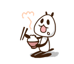 Elongated panda sticker #186006