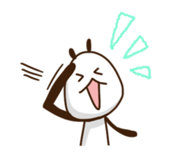 Elongated panda sticker #186012