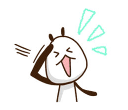 Elongated panda sticker #186012