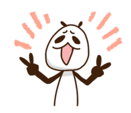 Elongated panda sticker #186018