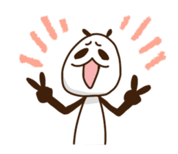 Elongated panda sticker #186018