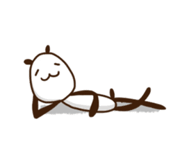 Elongated panda sticker #186024
