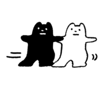 Polar bear & Black bear sticker #186465