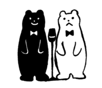 Polar bear & Black bear sticker #186471