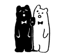 Polar bear & Black bear sticker #186472