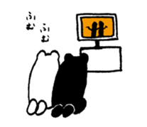 Polar bear & Black bear sticker #186473