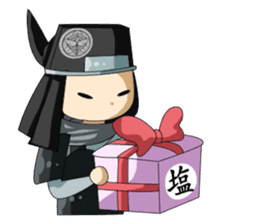 Samurai -Pretty princess & cool samurai sticker #189074
