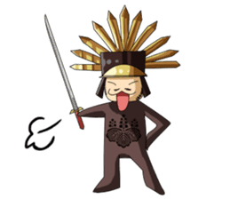 Samurai -Pretty princess & cool samurai sticker #189080