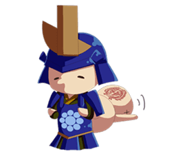 Samurai -Pretty princess & cool samurai sticker #189082